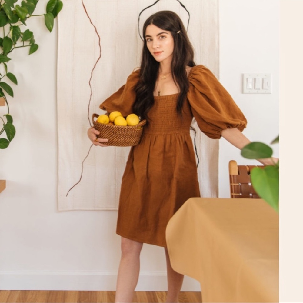 Sezane Carlie Puff Sleeve Dress / Size 2
